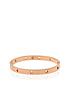  image of say-it-with-diamonds-star-hinged-bangle-stainless-steel-rose-gold