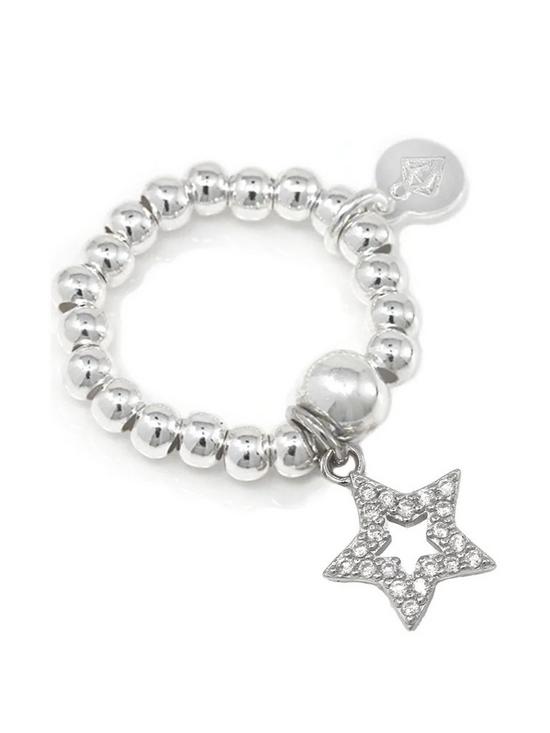 front image of say-it-with-diamonds-cz-star-ball-ring-sterling-silver