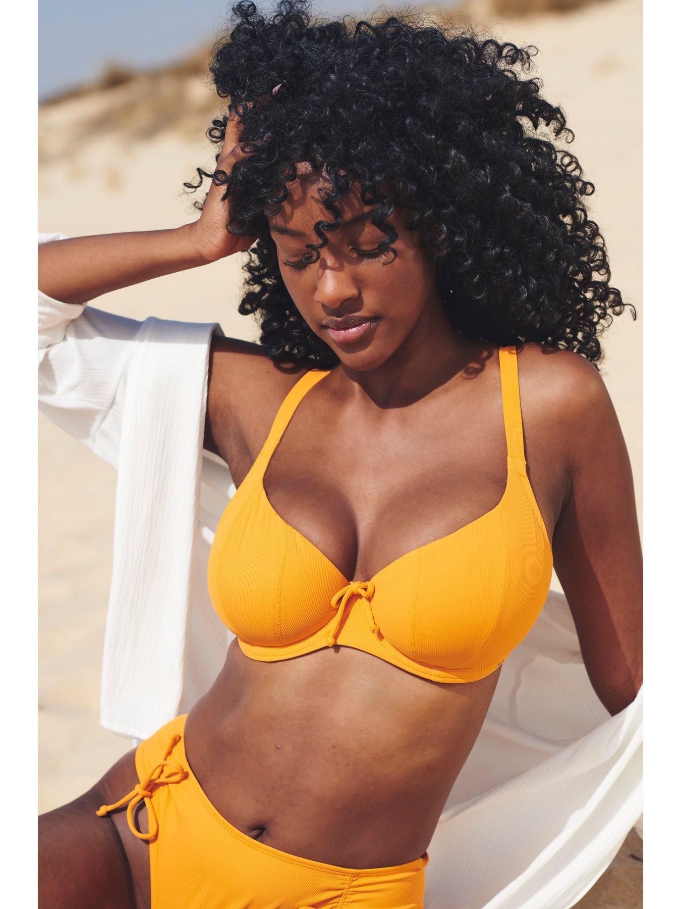 Panache Golden Hour Scoop Bikini Top Orange Zest littlewoods