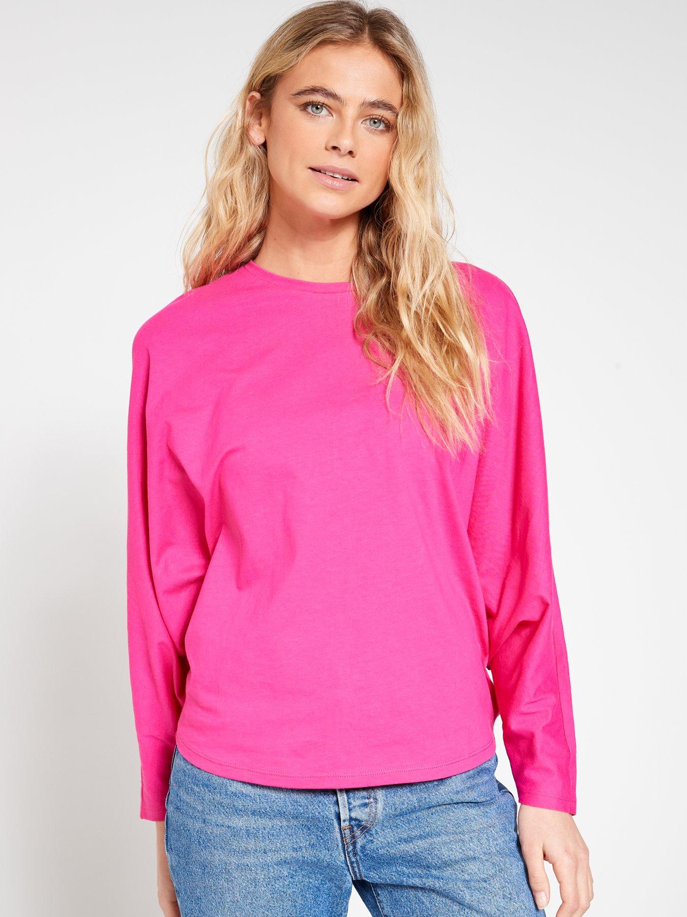 Everyday Lettuce Hem Long Sleeve Rib Top - Blue