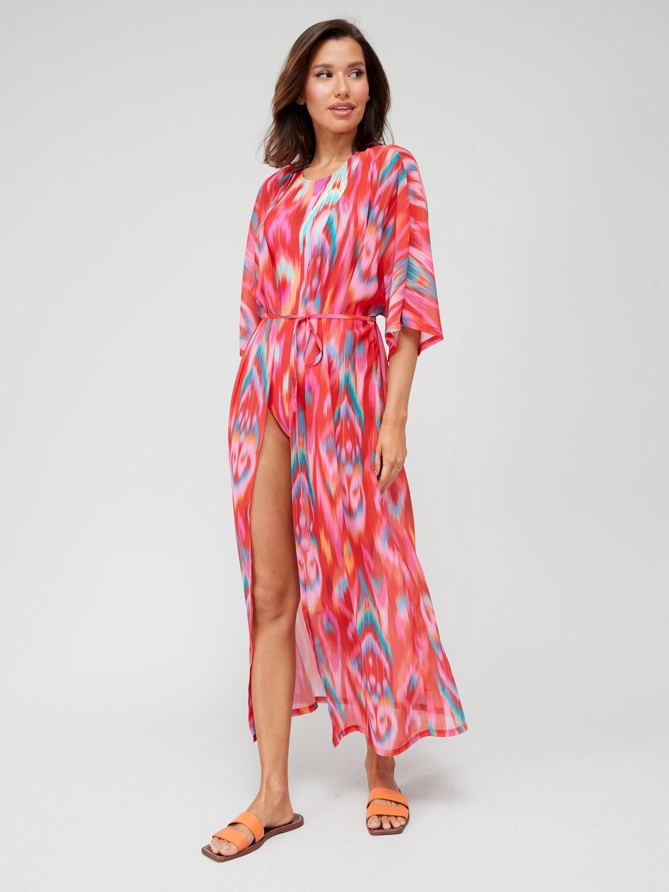 Pour Moi Colour Block Maxi Chiffon Kimono