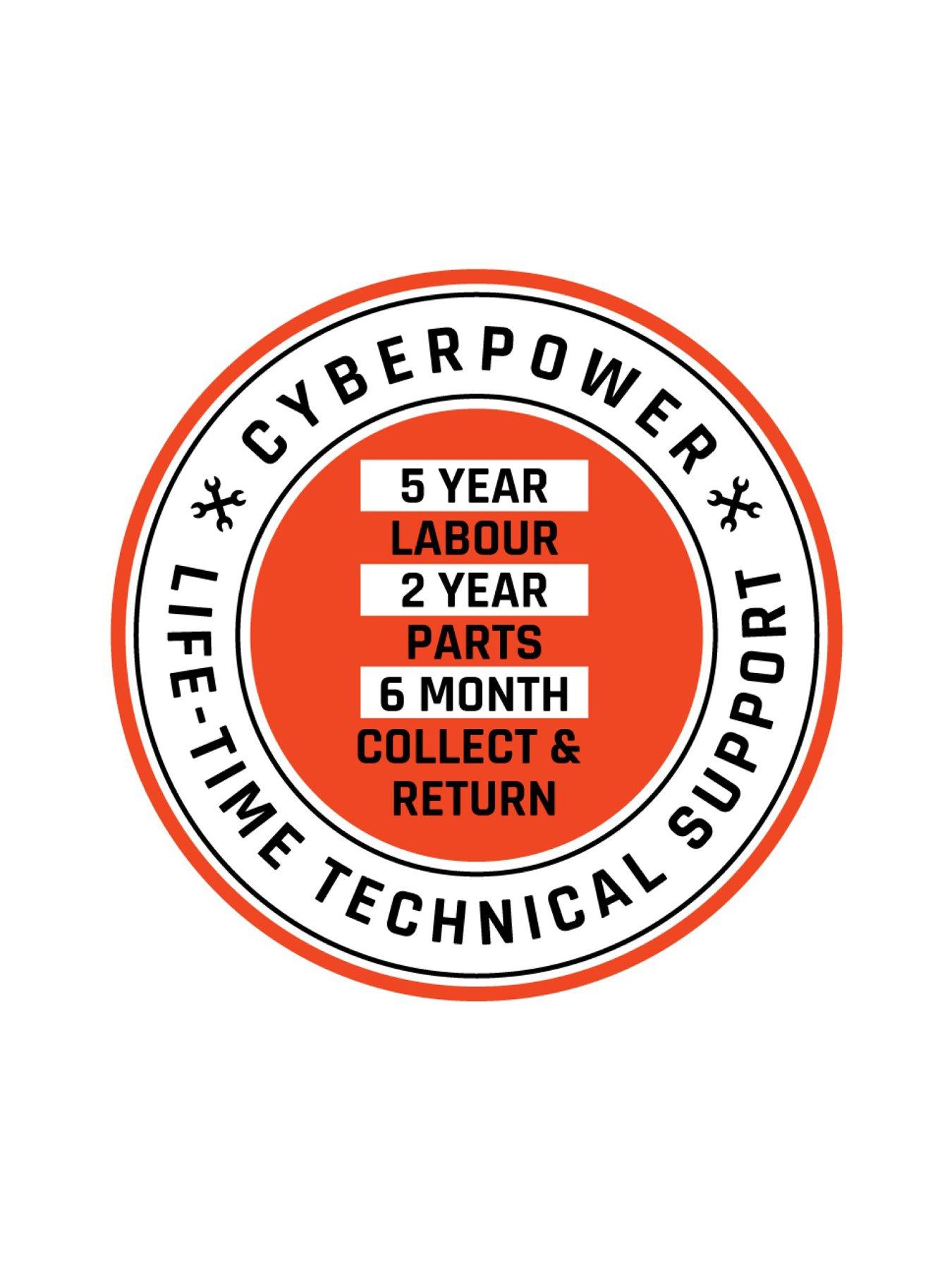 Image 6 of 6 of CyberPower PC Blaze Ryzen 5, RTX 3050 Gaming PC Bundle with 23.8in FHD Monitor, Headset, Keyboard, Mouse and Mouse Pad.