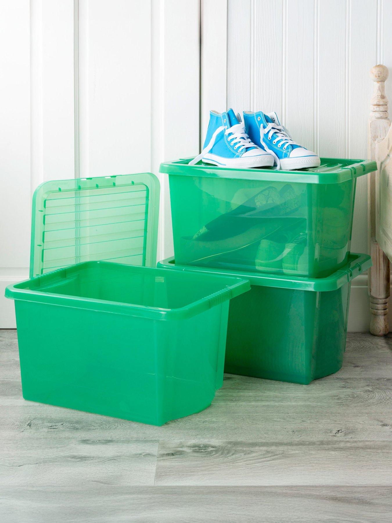 undefined Set Of 3 Crystal 28 Litre Box  &  Lid