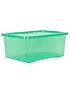  image of wham-set-of-2-crystal-green-storage-boxes-ndash-45-litre-capacity