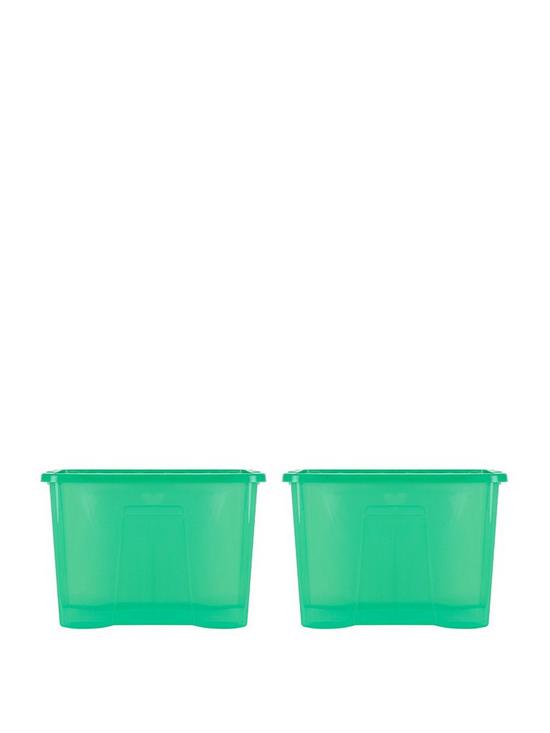 front image of wham-set-of-2-crystal-storage-boxes-in-green-ndash-80-litre-capacity