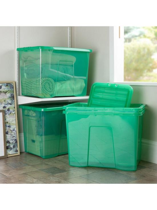 stillFront image of wham-set-of-2-crystal-storage-boxes-in-green-ndash-80-litre-capacity
