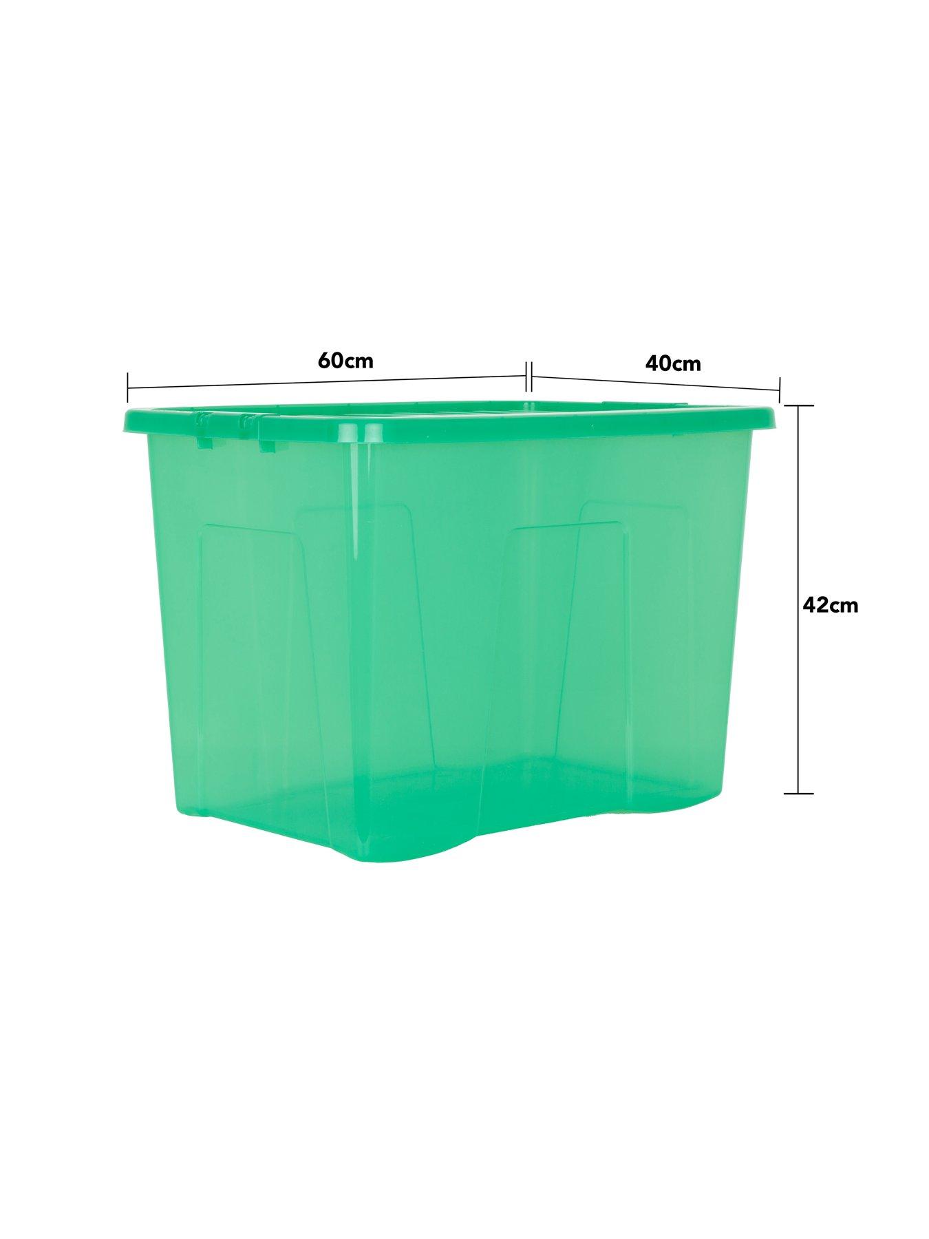  image of wham-set-of-2-crystal-storage-boxes-in-green-ndash-80-litre-capacity