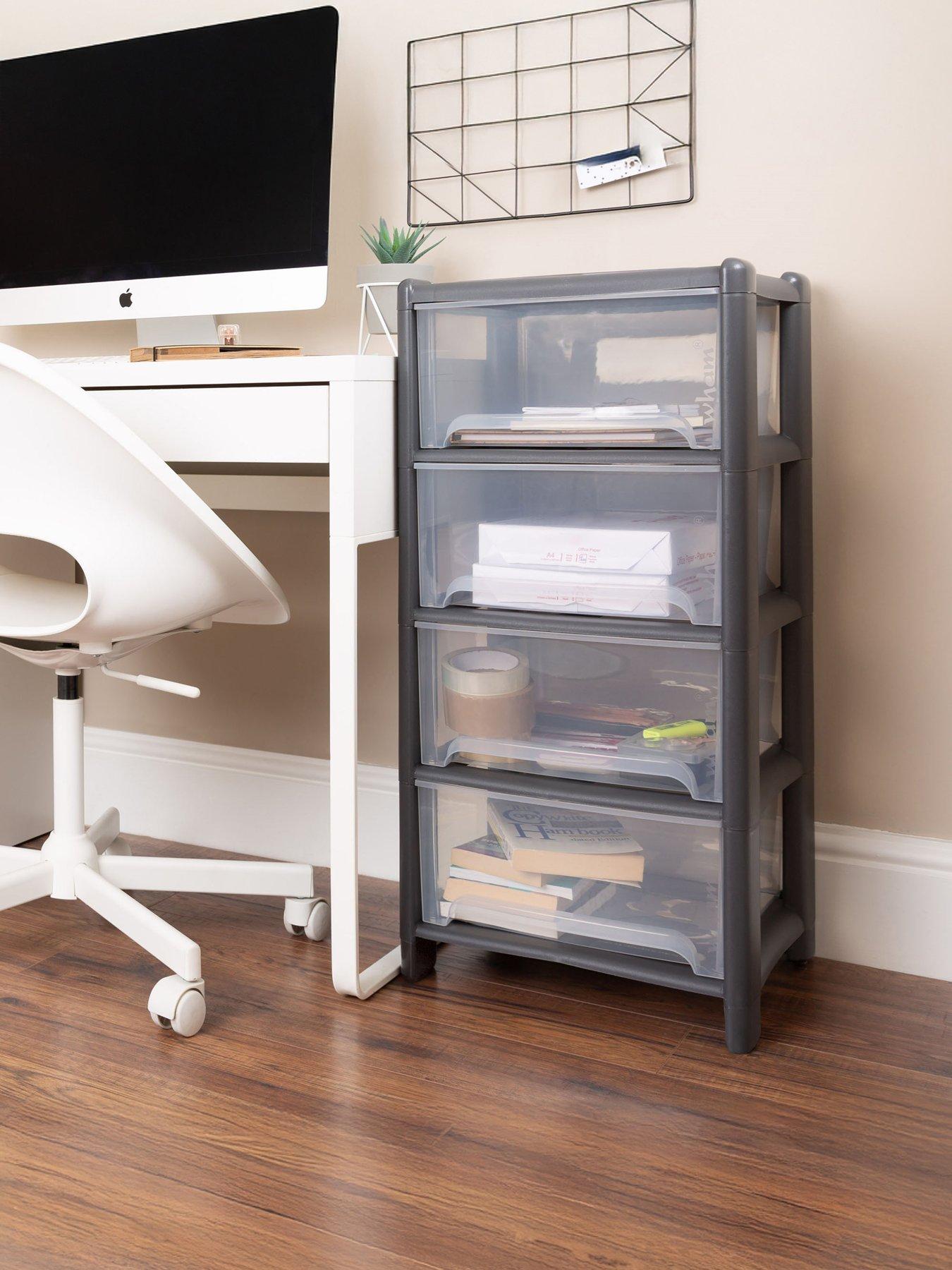 Wham Deep 4-Drawer Storage Unit in Graphite