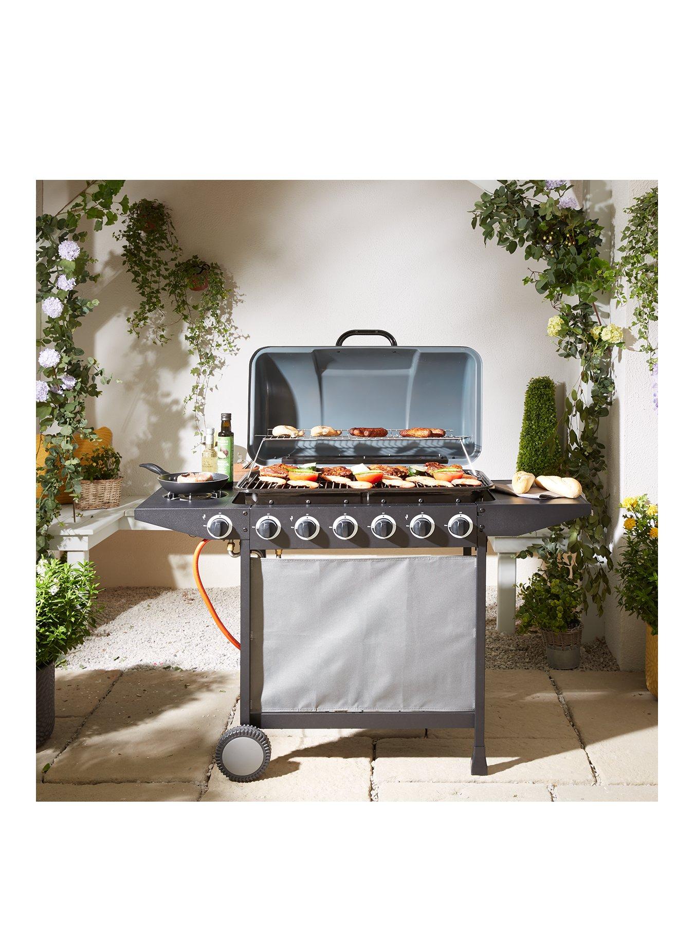 The Very Collection 6 Burner Gas BBQ With Side Burner