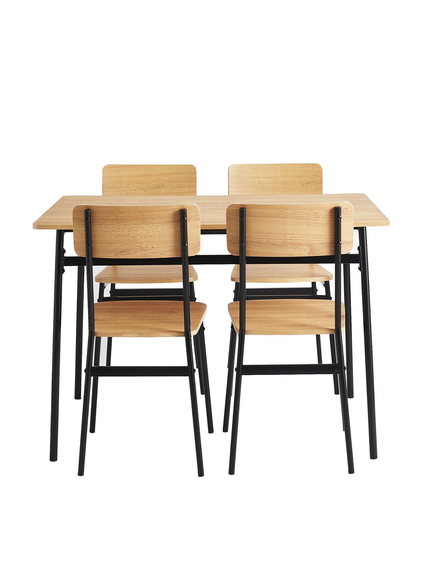  image of very-home-livvy-110-cmnbspdining-table-4-chairs