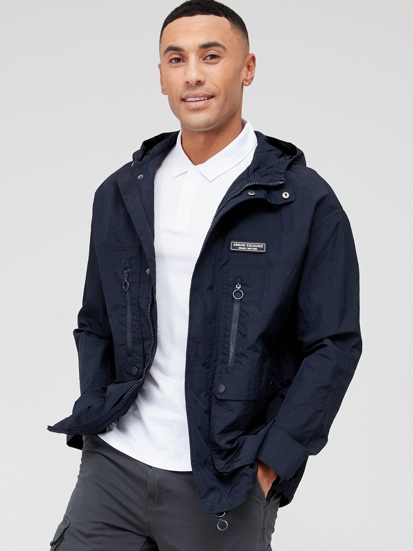 Armani Exchange Nylon Jacket Navy littlewoods