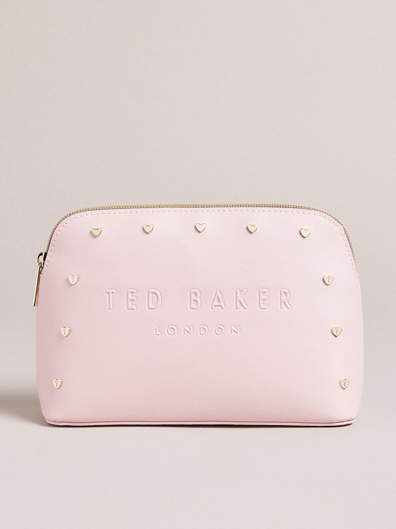 front image of ted-baker-studel-studded-heart-makeup-bag