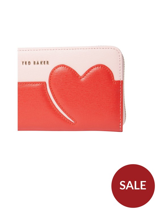 back image of ted-baker-hunieh-heart-zip-around-purse