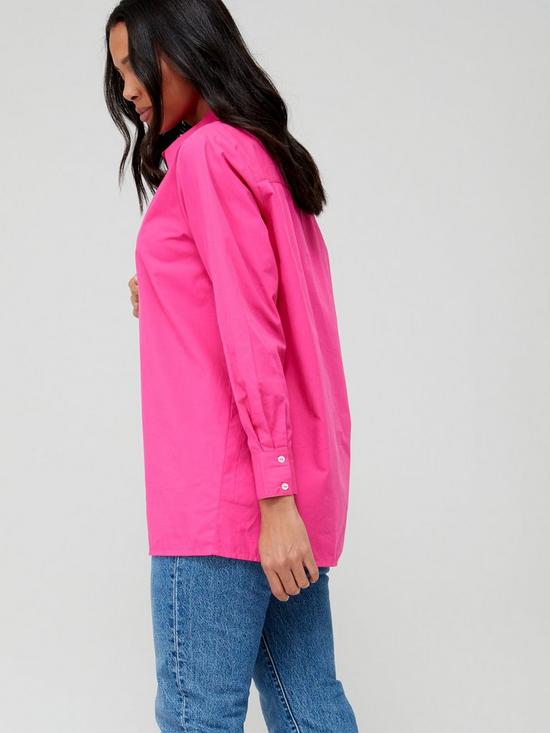 stillFront image of only-cotton-loose-fit-shirt-pink