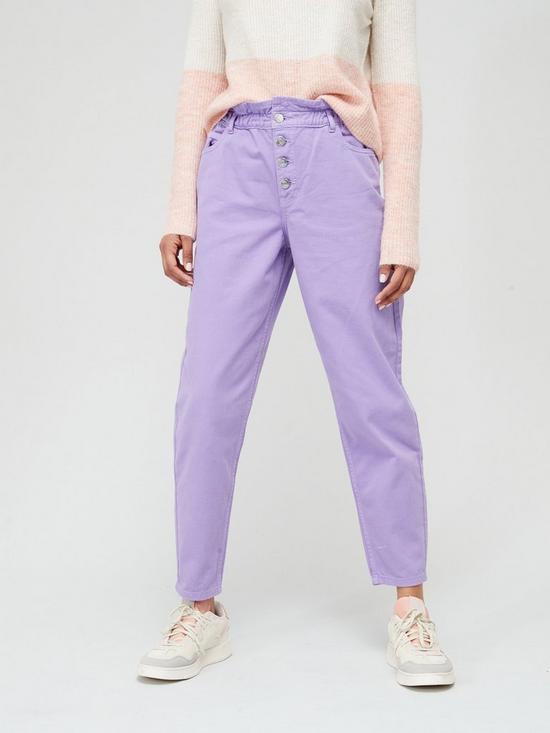 front image of only-slouch-jean-purple