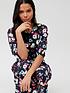  image of only-floral-34-length-sleeve-maxi-dress-black