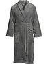  image of dkny-colts-fleece-dressing-gown-dark-grey