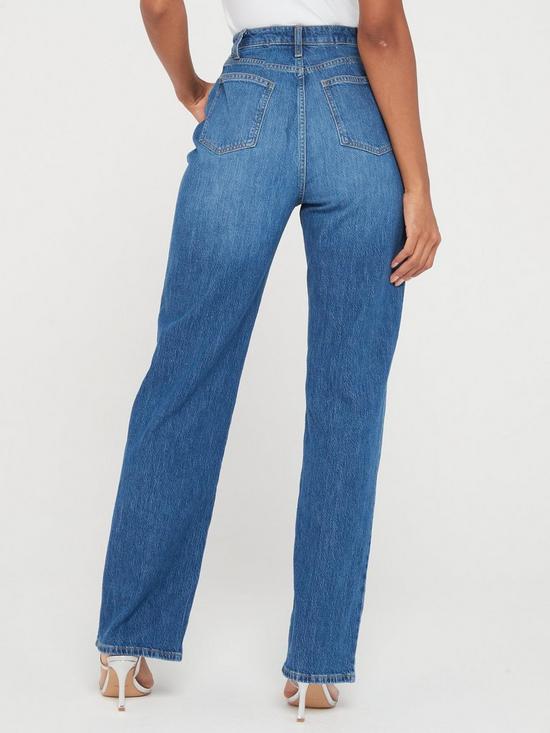 stillFront image of v-by-very-wide-leg-jeans-with-stretch-mid-wash