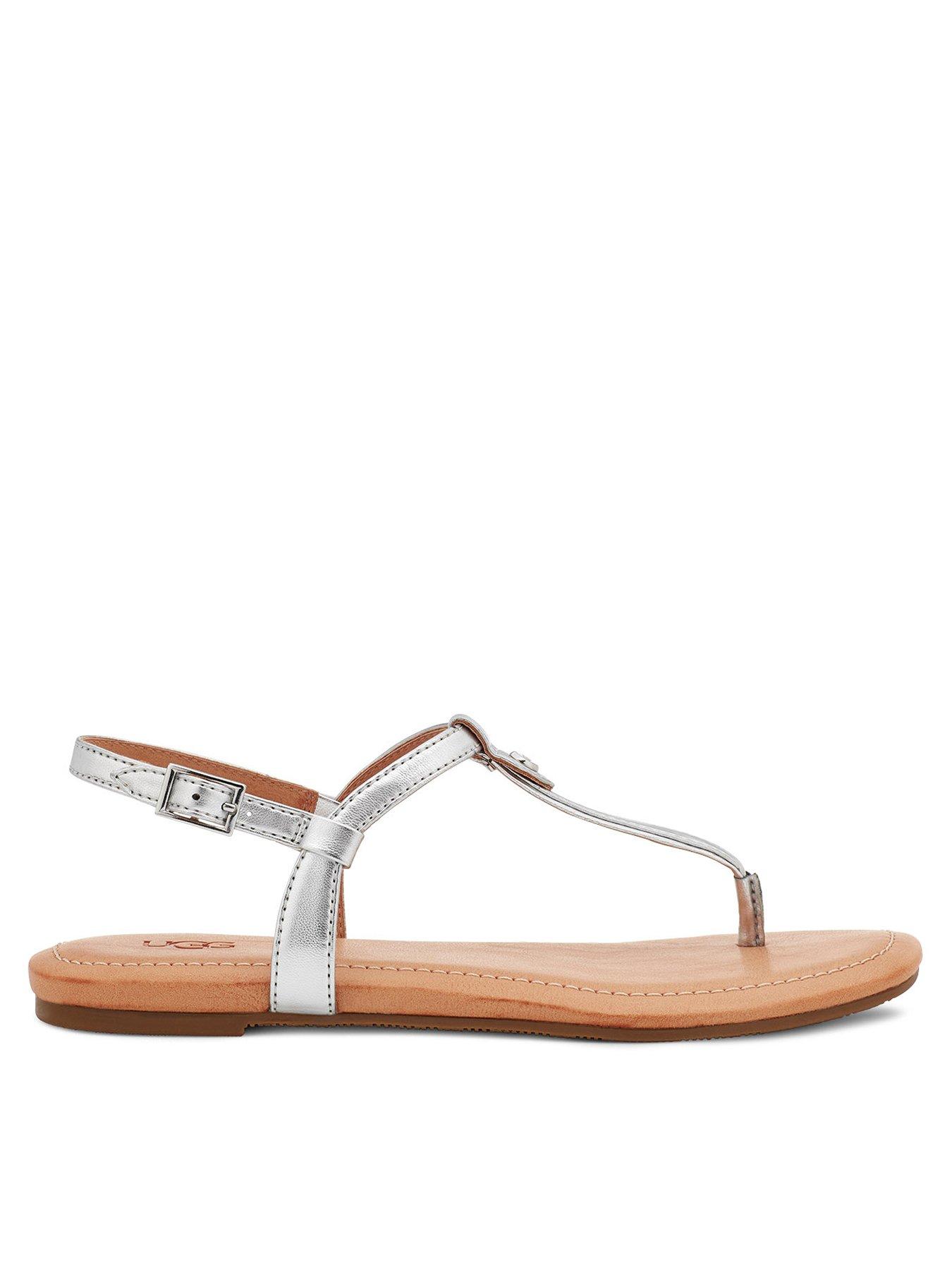 UGG Madeena Flat Sandals - Silver | littlewoods.com