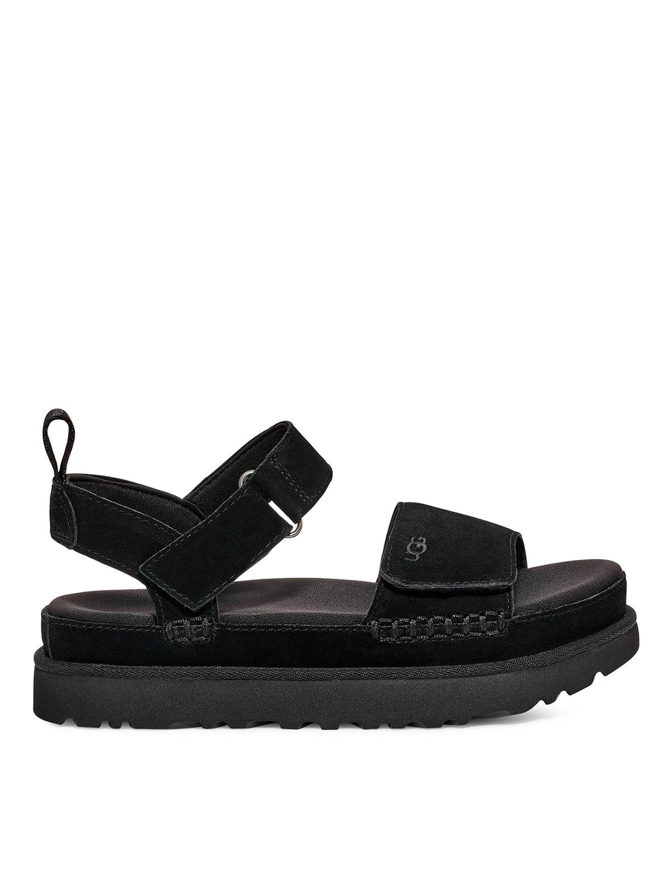 undefined Goldenstar Wedge Sandals - Black