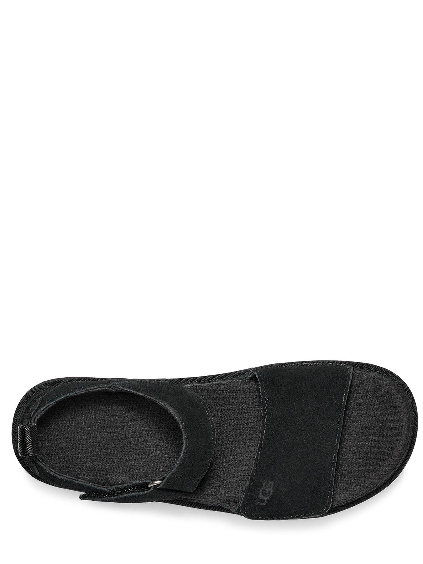  image of ugg-goldenstar-wedge-sandals-black