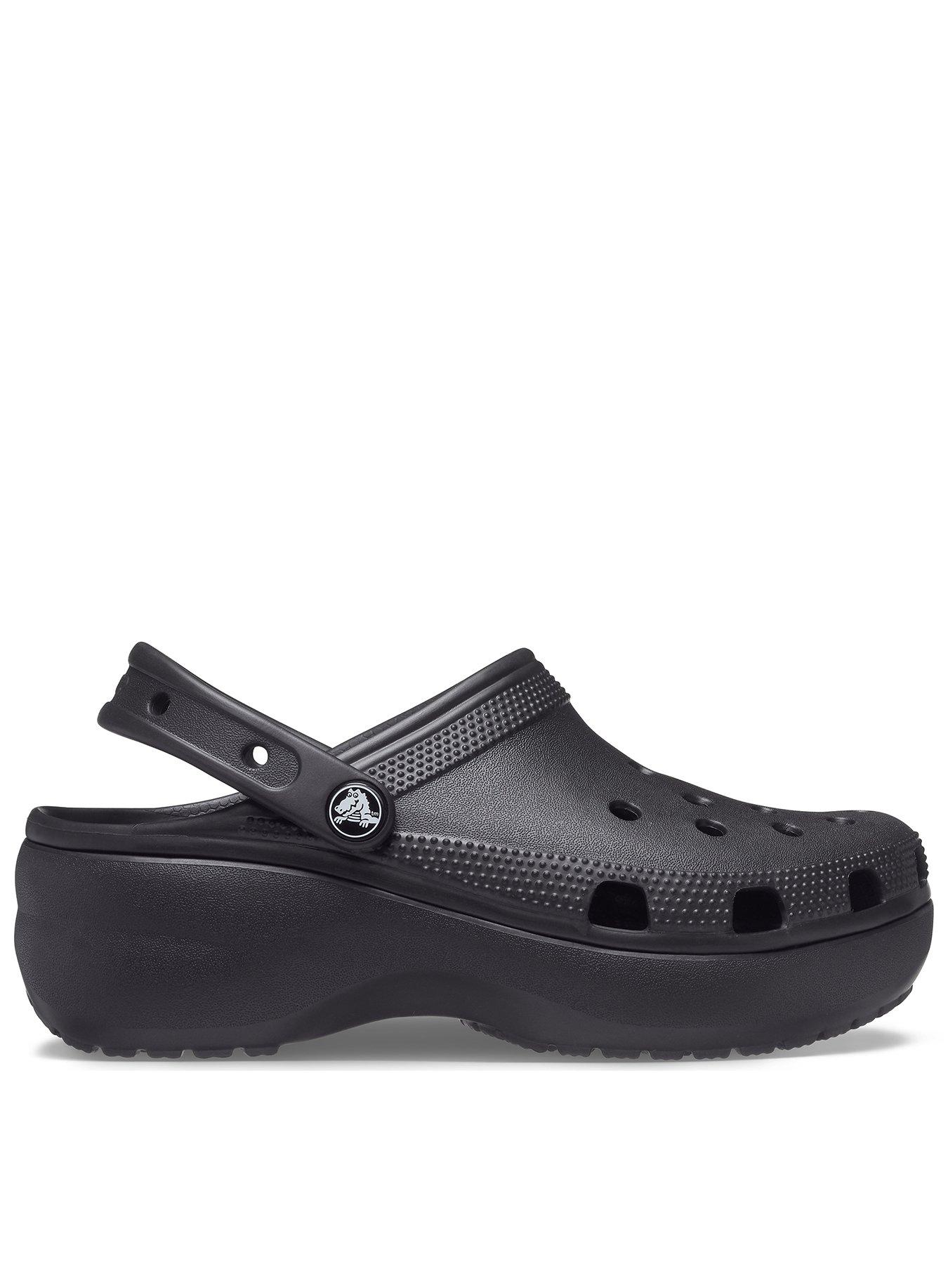Image 1 of 6 of Crocs Classic Platform Clog Wedge - Black