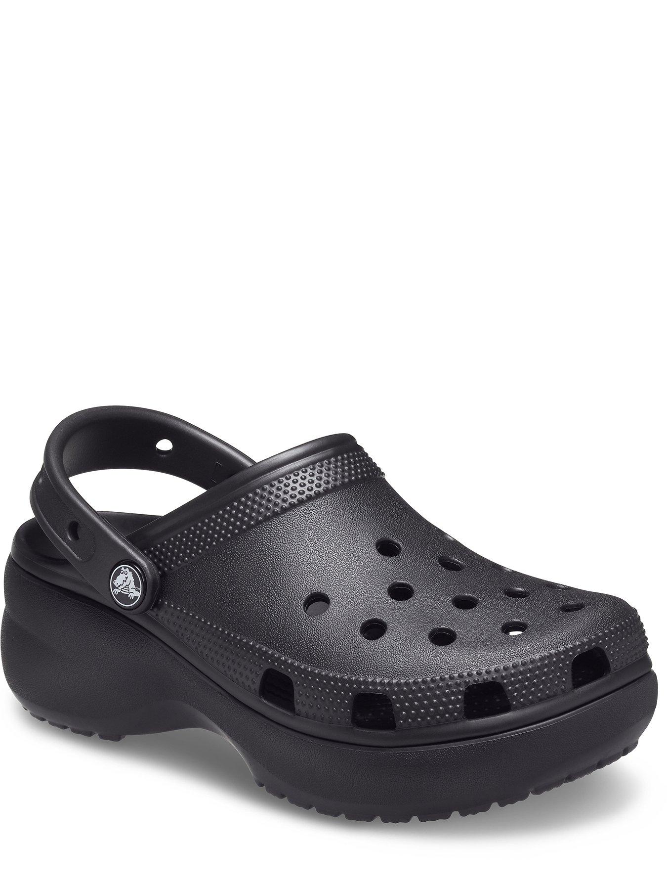 Image 3 of 6 of Crocs Classic Platform Clog Wedge - Black