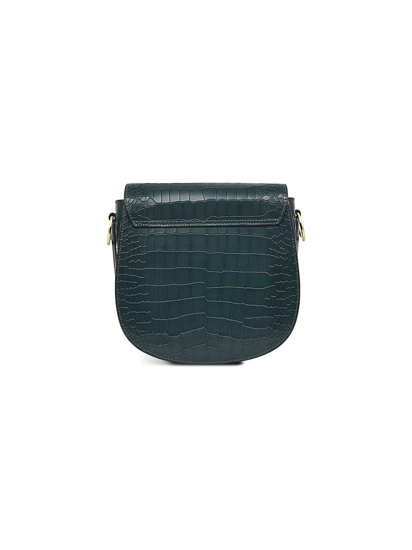  image of radley-liverpool-street-20nbspfaux-croc-medium-flapover-crossbody-green