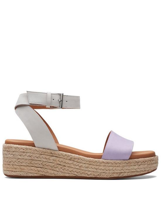 front image of clarks-kimmei-ivy-wedges-lilac-combi