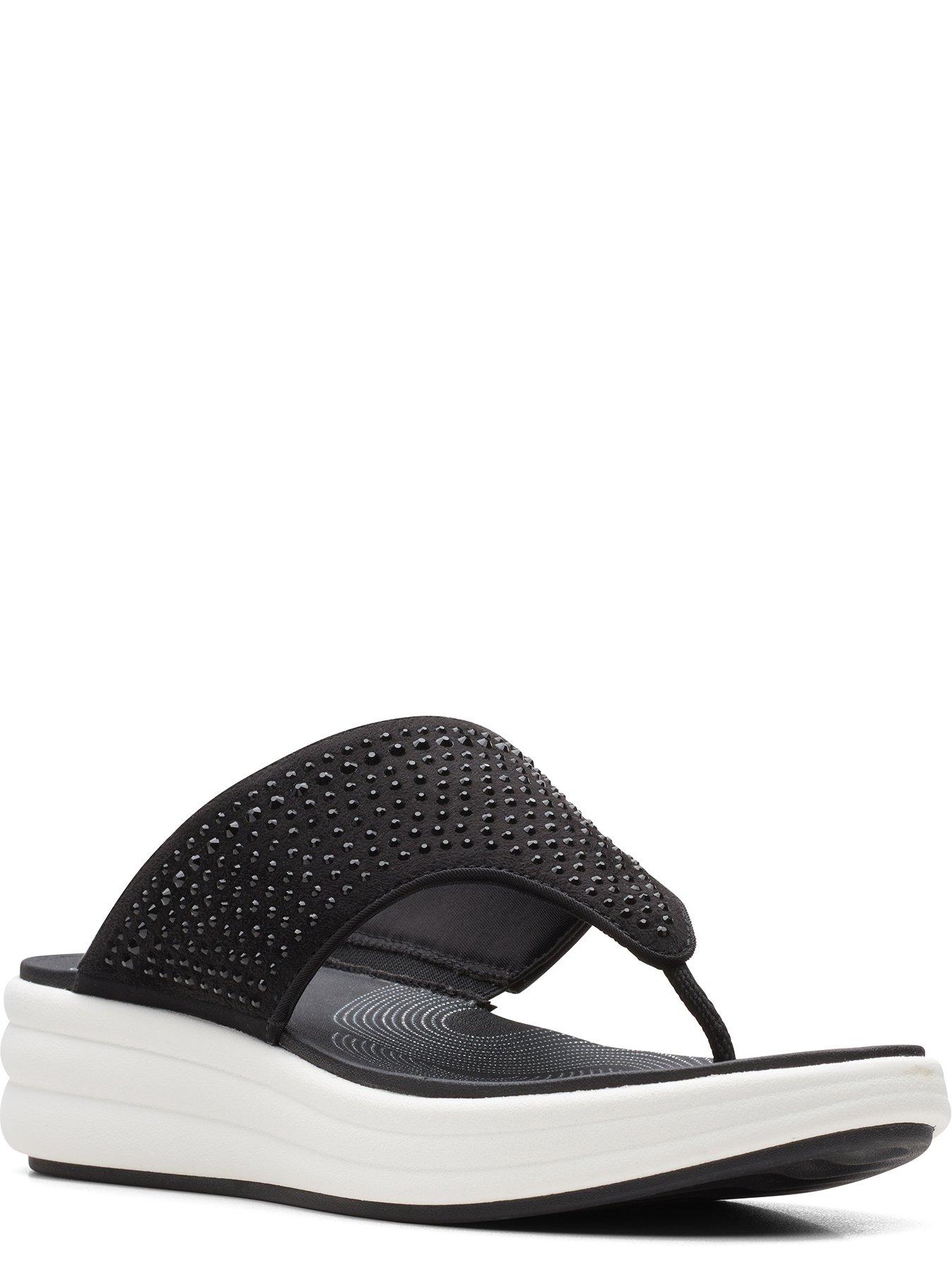  image of clarks-drift-jaunt-wedges-black