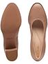  image of clarks-freva55-court-shoes-praline-leather