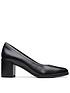  image of clarks-freva55-court-shoes-black-leather