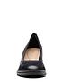  image of clarks-freva55-court-shoes-black-leather