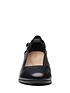  image of clarks-freva55-strap-court-shoes-black-leather