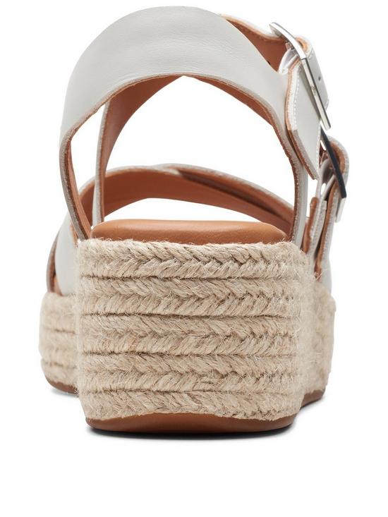 stillFront image of clarks-kimmei-buckle-wedges-white-combi