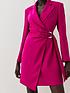  image of karen-millen-tailored-wrap-mini-tux-dress-pink