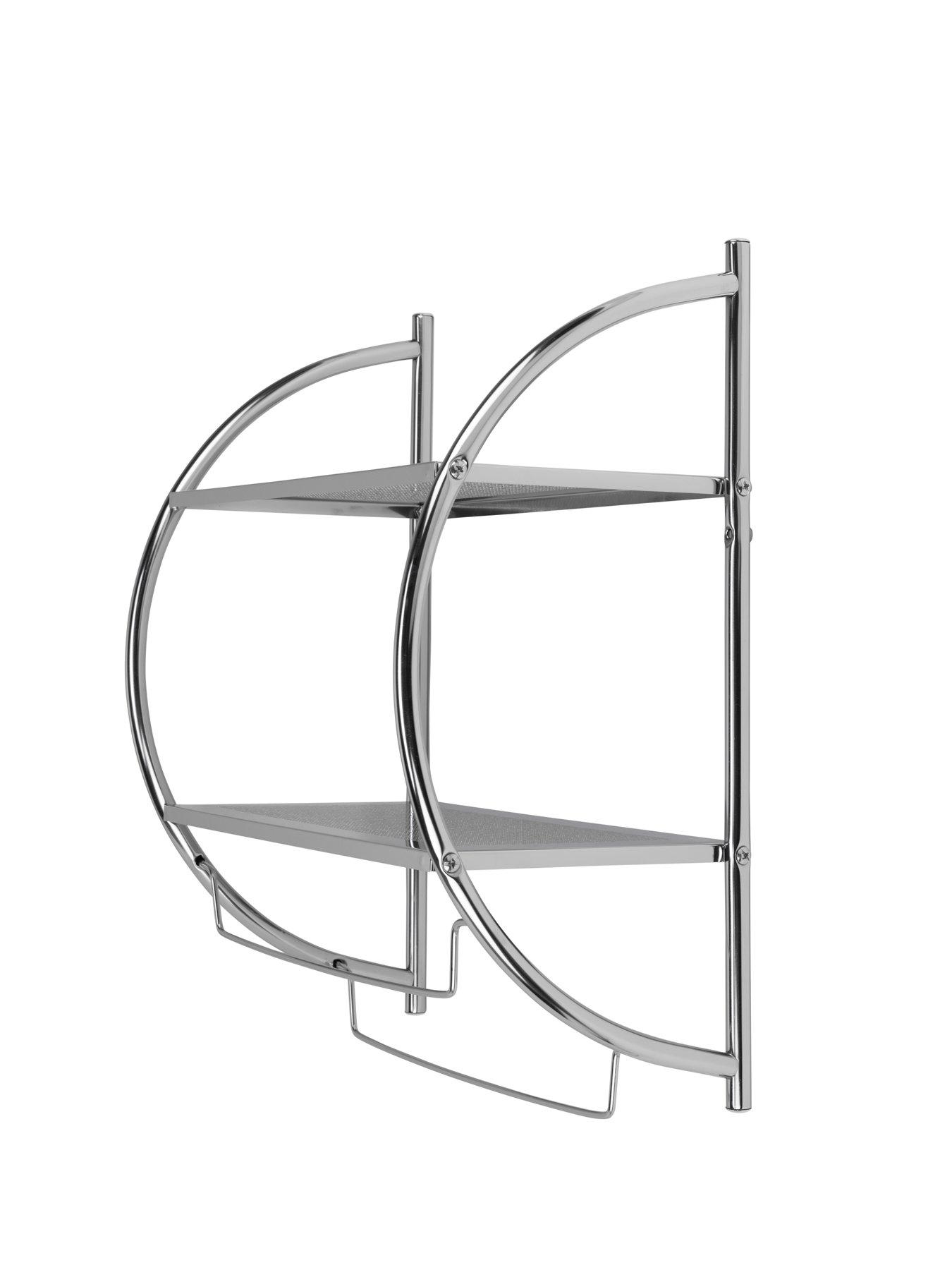 Image 4 of 4 of Croydex Wall Mounted Curved Shelving Unit &amp; Towel Rack