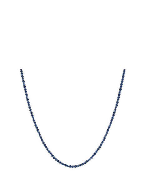 seol-gold-sterling-silver-sapphire-cz-adjustable-tennis-choker-necklace