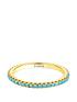  image of seol-gold-18ct-gold-plated-sterling-silver-turquoise-eternity-ring