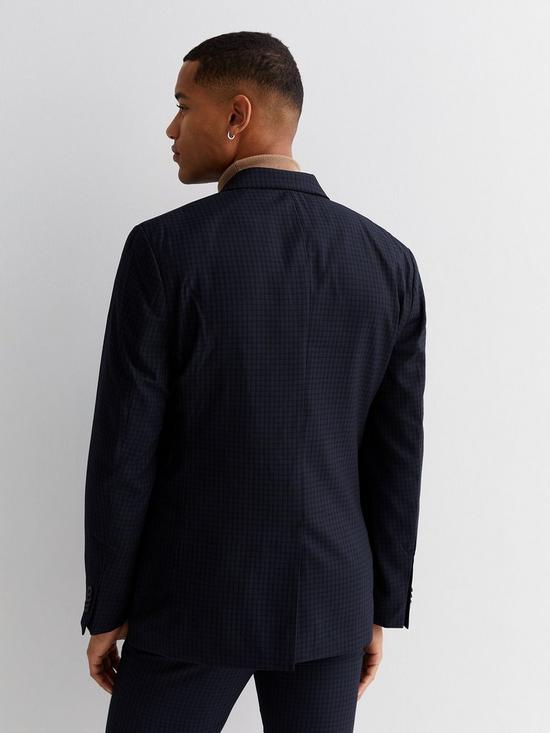 stillFront image of new-look-revere-collar-slim-fit-suit-jacket-navy