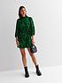  image of new-look-green-print-tunic-mini-dress