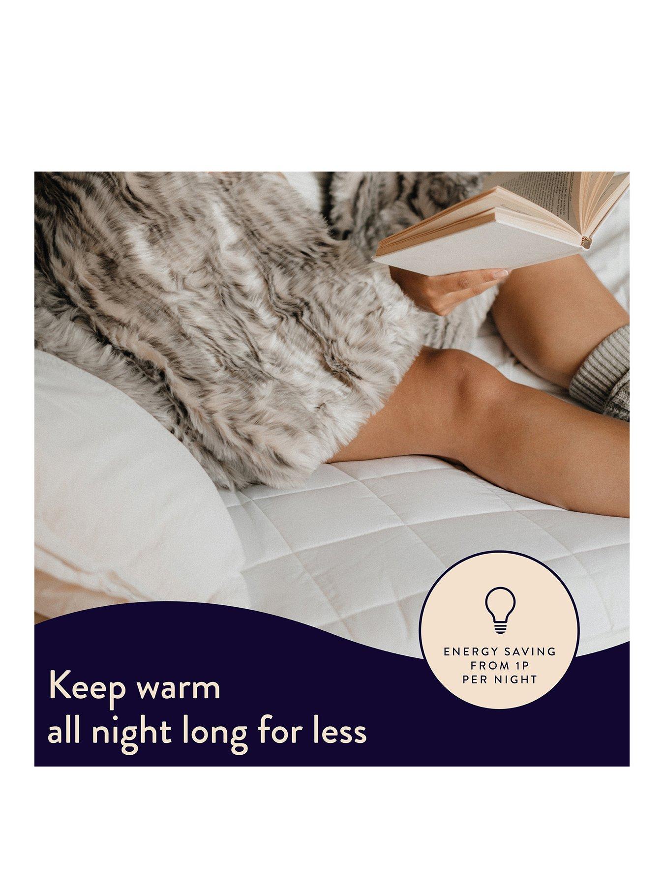 Dreamland Snowed In Cotton Electric Mattress Protector