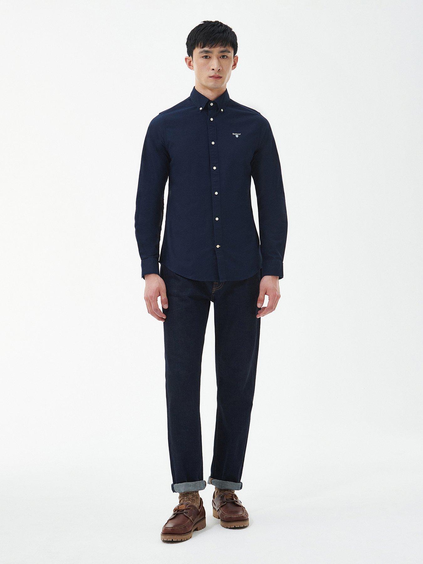 Image 3 of 5 of Barbour Oxford 3 Tailored Fit Shirt - Navy