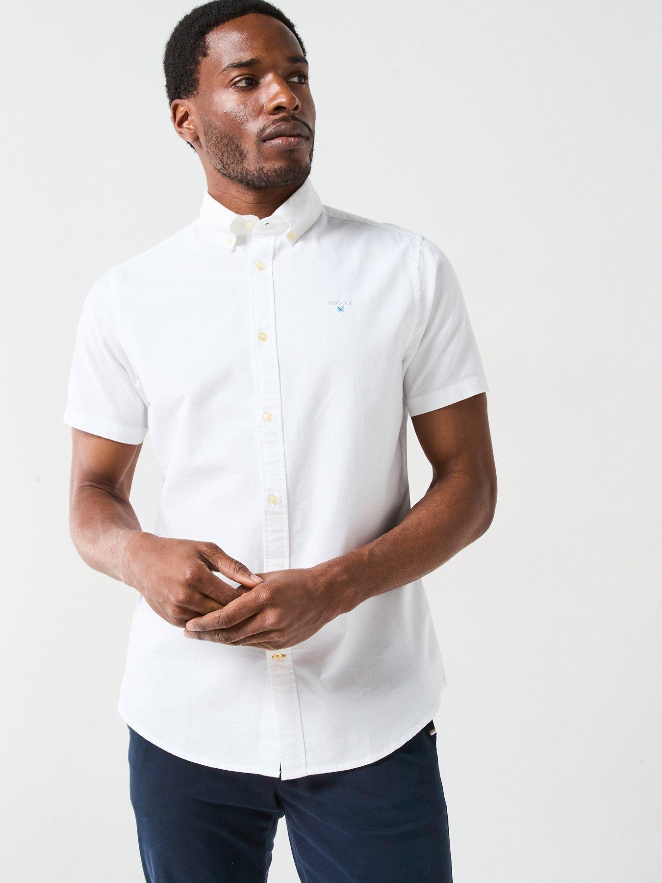Barbour Short Sleeve Oxford Tailored Fit Shirt - White