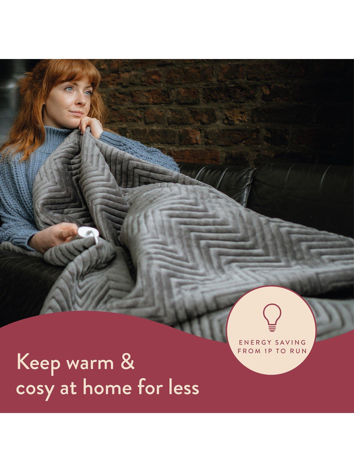 Image 3 of 8 of Dreamland Hurry Home Deluxe Velvet Warming Throw - Grey