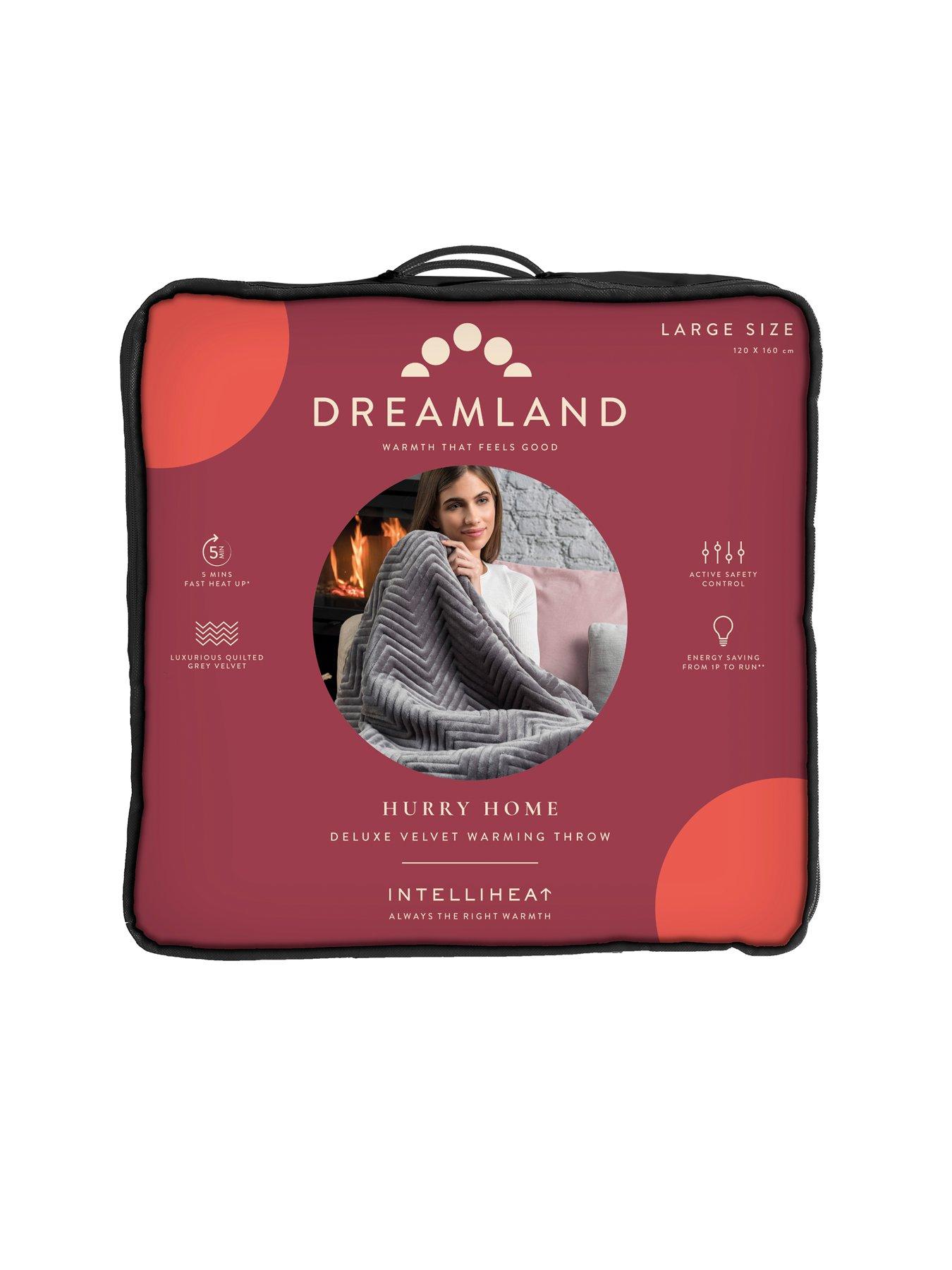 Image 7 of 8 of Dreamland Hurry Home Deluxe Velvet Warming Throw - Grey