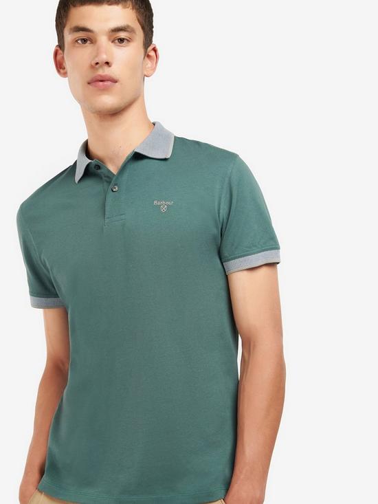 Barbour Cornsay Tipped Polo Shirt - Green | littlewoods.com