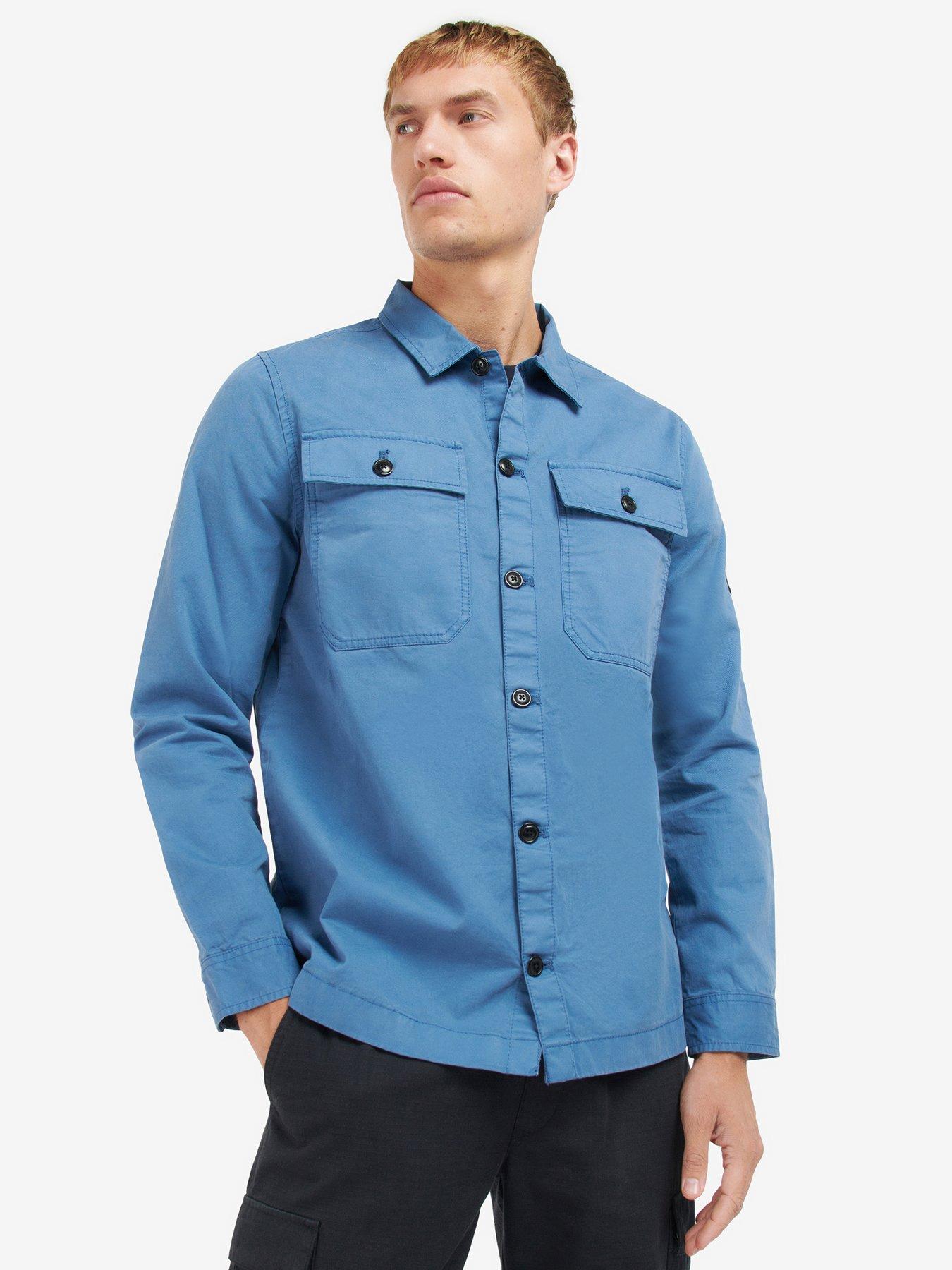  image of barbour-international-international-adey-double-pocket-overshirt-blue