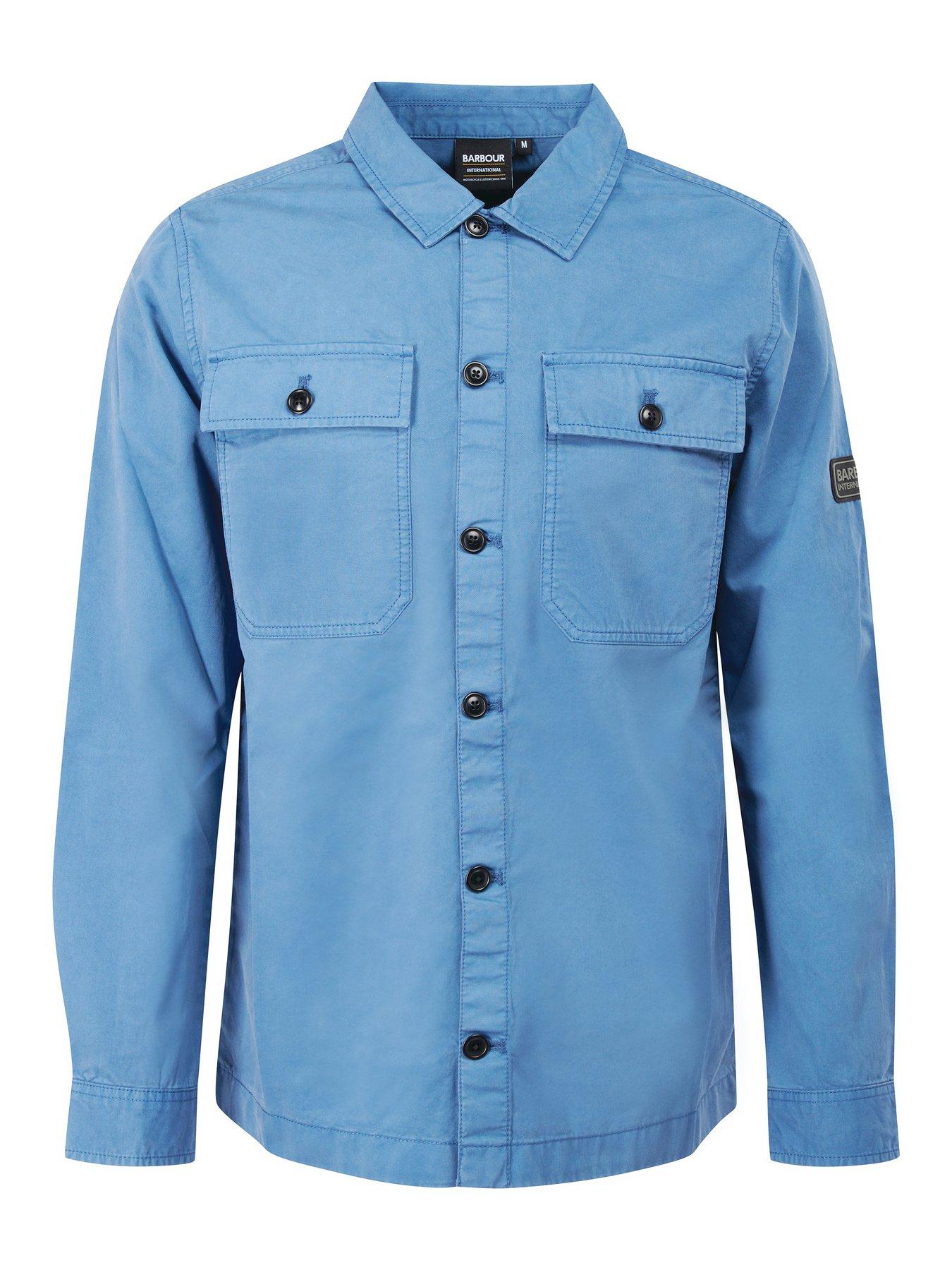 image of barbour-international-international-adey-double-pocket-overshirt-blue
