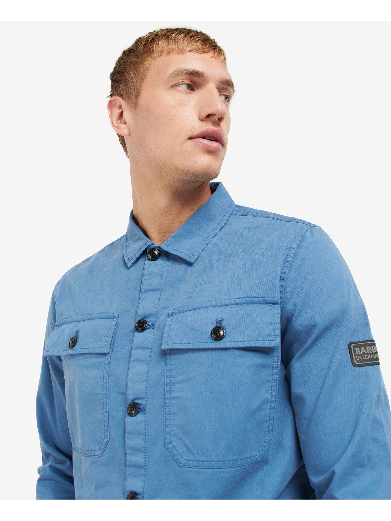  image of barbour-international-international-adey-double-pocket-overshirt-blue